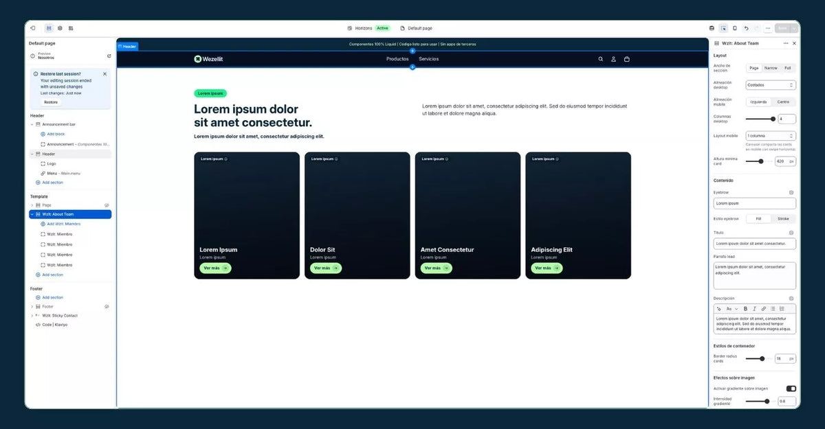 About Us Section - Shopify - Web Component