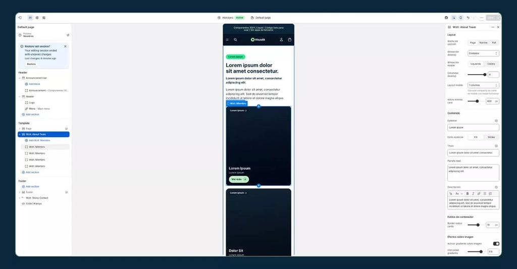 About Us Section - Shopify - Web Component
