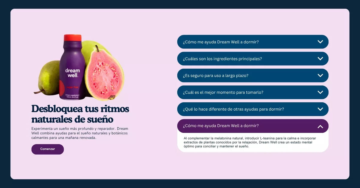 Sección Preguntas frecuentes Simple - Shopify - Componente web