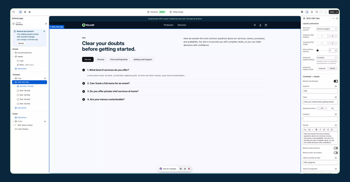FAQ Section Frequently Asked Questions by Category - Shopify - Web Component