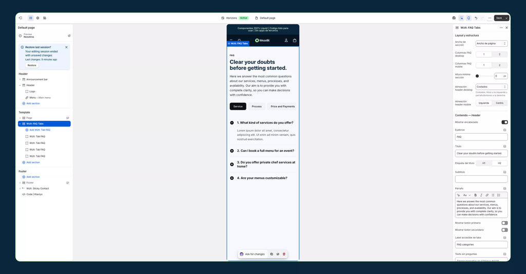 FAQ Section Frequently Asked Questions by Category - Shopify - Web Component