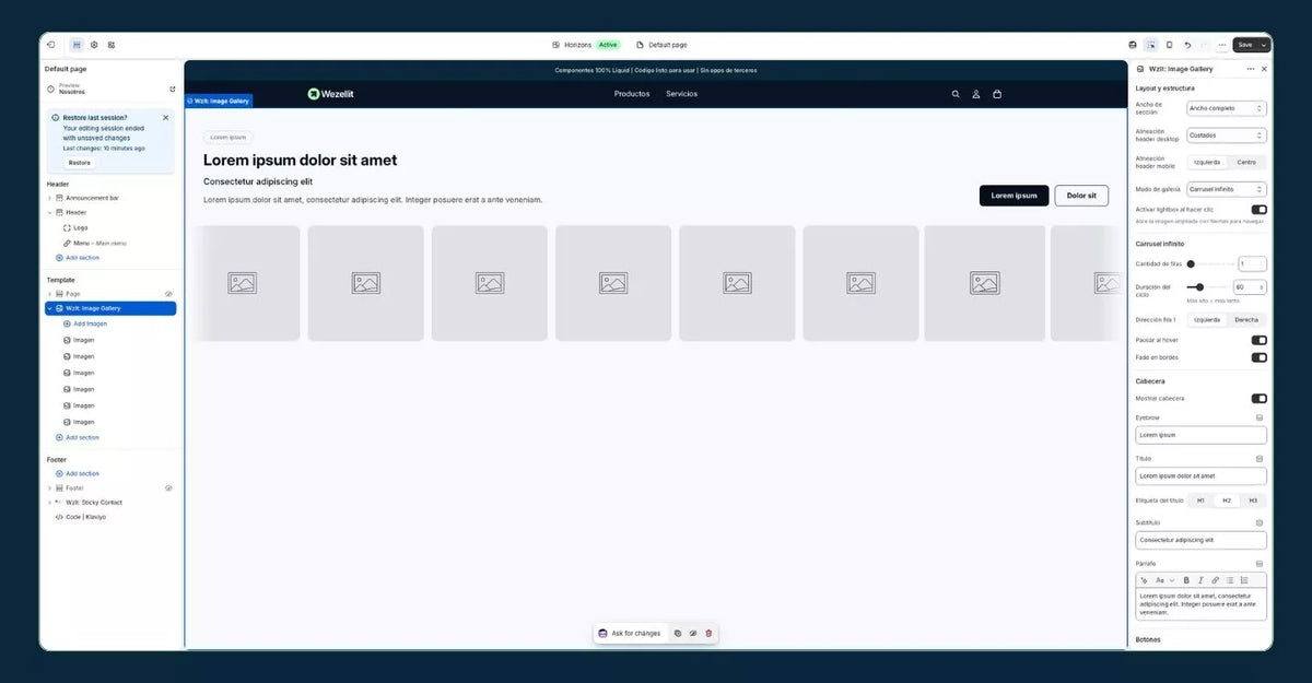 Image Gallery Section - Shopify - Web Component
