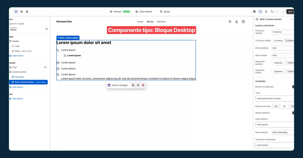 Pack Starter Componentes Sección + Bloque Liquid – Shopify - Descarga Gratis