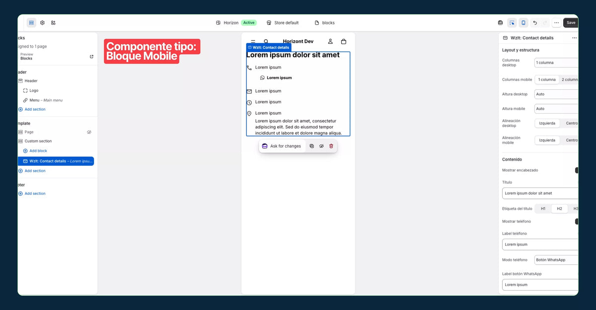 Pack Starter Componentes Sección + Bloque Liquid – Shopify - Descarga Gratis