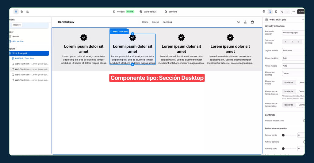 Pack Starter Componentes Sección + Bloque Liquid – Shopify - Descarga Gratis