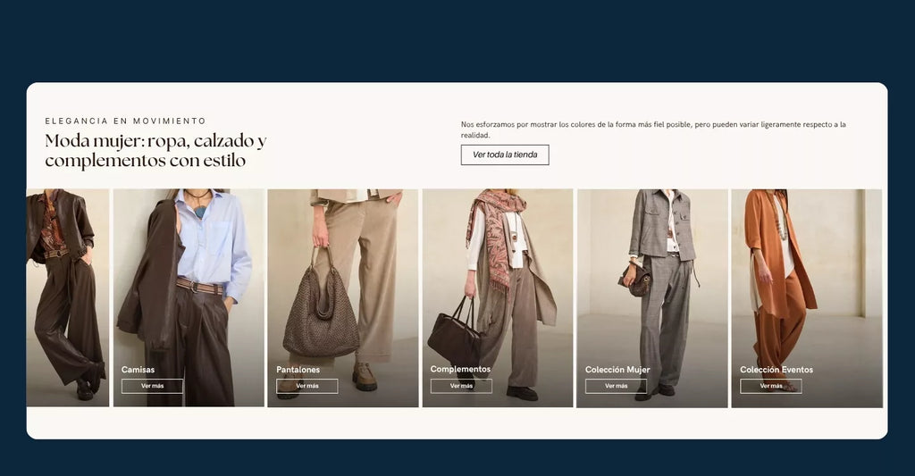 Sección Colecciones Carrusel - Shopify - Componente web