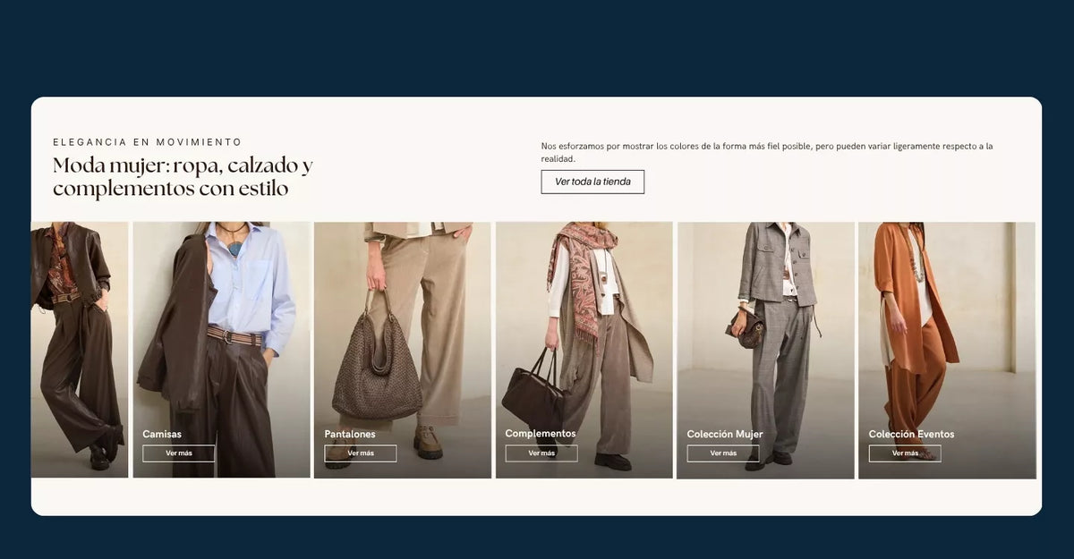Sección Colecciones Carrusel - Shopify - Componente web