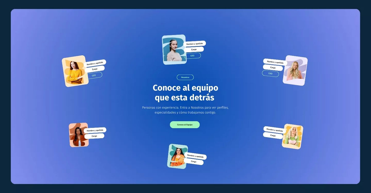 Sección conoce al equipo - shopify- Componente web